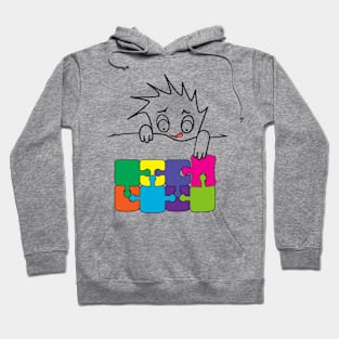 Cute character and puzzles Hoodie